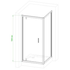 Душевой уголок без поддона 82х92 см Royal Bath RB9080HV-C-CH матовое