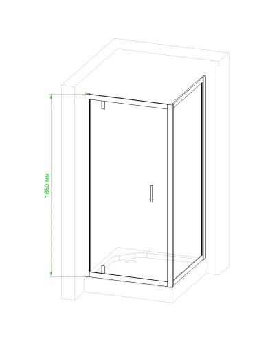 Душевой уголок без поддона 82х92 см Royal Bath RB9080HV-C-CH матовое