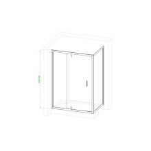 Душевой уголок без поддона 122х82 см Royal Bath RB8120HV-C-CH матовое