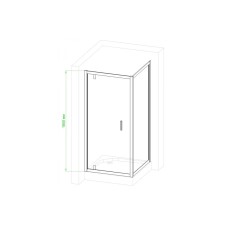 Душевой уголок без поддона 82х82 см Royal Bath RB8080HV-T-CH прозрачное