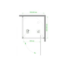 Душевой уголок без поддона 82х82 см Royal Bath RB8080HV-T-CH прозрачное