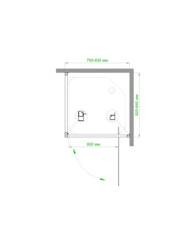 Душевой уголок без поддона 82х82 см Royal Bath RB8080HV-T-CH прозрачное