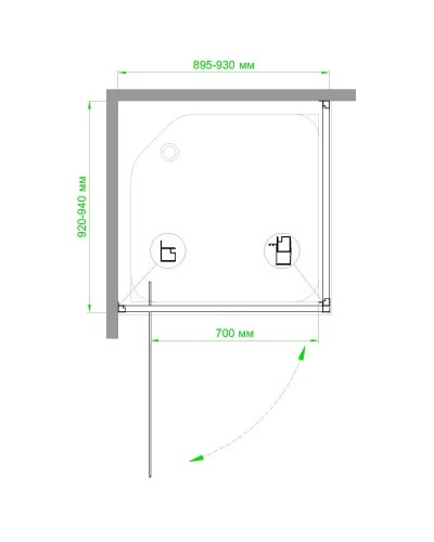 Душевой уголок без поддона 92х92 см Royal Bath RB9090HV-T-CH прозрачное