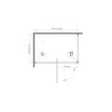 Душевой уголок без поддона 122х82 см Royal Bath RB8120HV-T-CH прозрачное