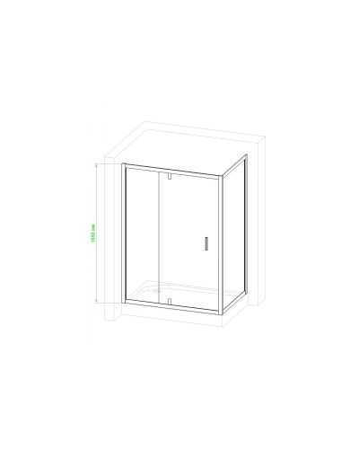 Душевой уголок без поддона 122х82 см Royal Bath RB8120HV-T-CH прозрачное