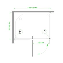 Душевой уголок без поддона 122х92 см Royal Bath RB9120HV-T-CH прозрачное