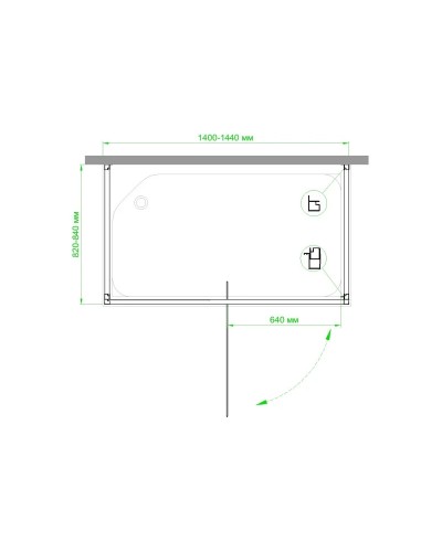 Душевой уголок без поддона 142х82 см Royal Bath RB8140HV-T-CH прозрачное