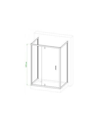 Душевой уголок без поддона 142х82 см Royal Bath RB8140HV-T-CH прозрачное
