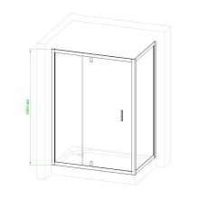 Душевой уголок без поддона 142х92 см Royal Bath RB9140HV-T-CH прозрачное
