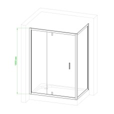 Душевой уголок без поддона 142х92 см Royal Bath RB9140HV-T-CH прозрачное