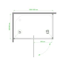 Душевой уголок без поддона 142х92 см Royal Bath RB9140HV-T-CH прозрачное