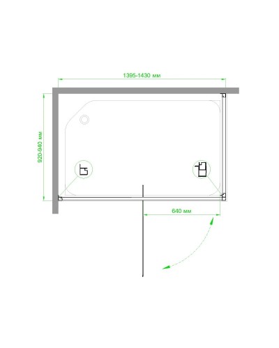 Душевой уголок без поддона 142х92 см Royal Bath RB9140HV-C-CH матовое
