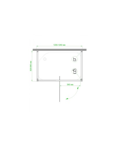 Душевой уголок без поддона 122х82 см Royal Bath RB8120HV-T-CH-P прозрачное
