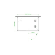 Душевой уголок без поддона 122х82 см Royal Bath RB8120HV-C-CH-P матовое