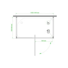 Душевой уголок без поддона 142х82 см Royal Bath RB8140HV-T-CH-P прозрачное