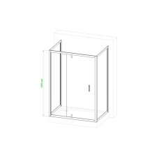 Душевой уголок без поддона 142х82 см Royal Bath RB8140HV-T-CH-P прозрачное