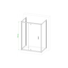 Душевой уголок без поддона 142х82 см Royal Bath RB8140HV-C-CH-P матовое