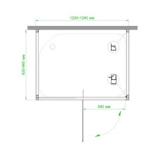 Душевой уголок без поддона 122х92 см Royal Bath RB9120HV-C-CH-P матовое