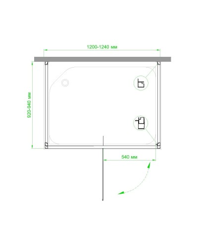 Душевой уголок без поддона 122х92 см Royal Bath RB9120HV-C-CH-P матовое