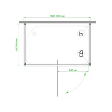 Душевой уголок без поддона 142х92 см Royal Bath RB9140HV-T-CH-P прозрачное