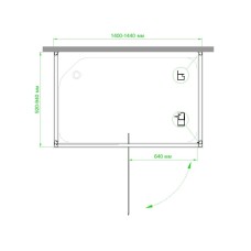 Душевой уголок без поддона 142х92 см Royal Bath RB9140HV-T-CH-P прозрачное