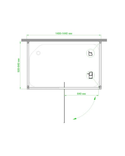 Душевой уголок без поддона 142х92 см Royal Bath RB9140HV-C-CH-P матовое