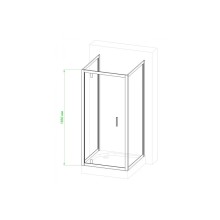 Душевой уголок без поддона 82х82 см Royal Bath RB8080HV-C-CH-P матовое