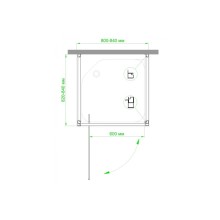 Душевой уголок без поддона 82х82 см Royal Bath RB8080HV-T-CH-P прозрачное