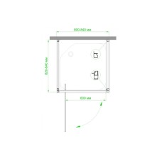 Душевой уголок без поддона 82х82 см Royal Bath RB8080HV-T-CH-P прозрачное