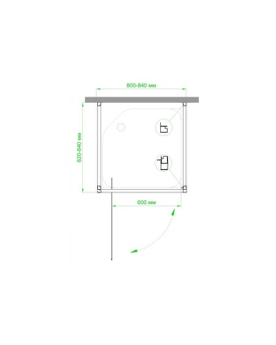 Душевой уголок без поддона 82х82 см Royal Bath RB8080HV-T-CH-P прозрачное