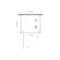 Душевой уголок без поддона 92х82 см Royal Bath RB8090HV-C-CH-P матовое