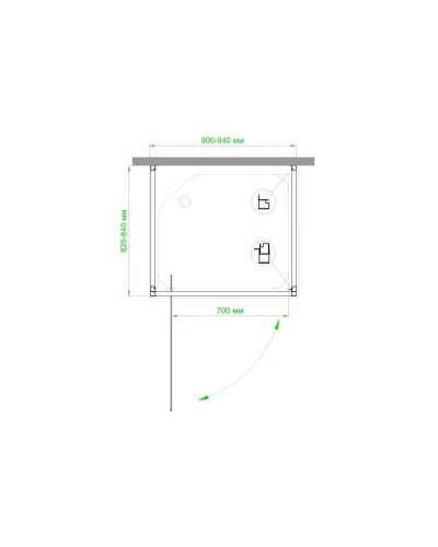 Душевой уголок без поддона 92х82 см Royal Bath RB8090HV-C-CH-P матовое