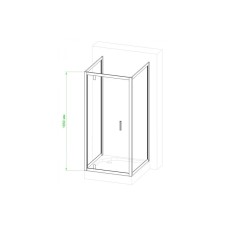 Душевой уголок без поддона 92х82 см Royal Bath RB8090HV-C-CH-P матовое