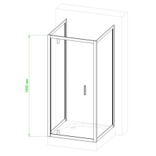 Душевой уголок без поддона 82х92 см Royal Bath RB9080HV-C-CH-P матовое