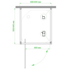 Душевой уголок без поддона 82х92 см Royal Bath RB9080HV-C-CH-P матовое
