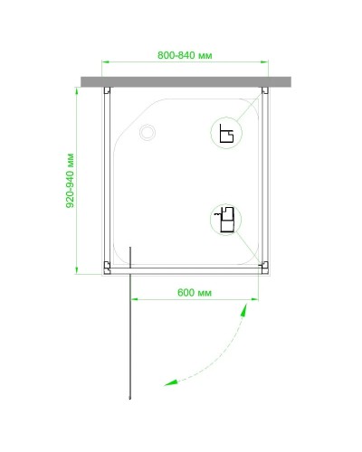 Душевой уголок без поддона 82х92 см Royal Bath RB9080HV-T-CH-P прозрачное