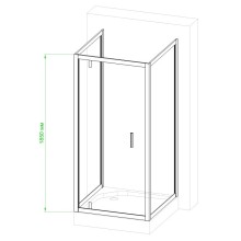 Душевой уголок без поддона 92х92 см Royal Bath RB9090HV-T-CH-P прозрачное