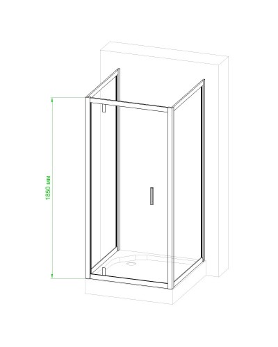 Душевой уголок без поддона 92х92 см Royal Bath RB9090HV-T-CH-P прозрачное