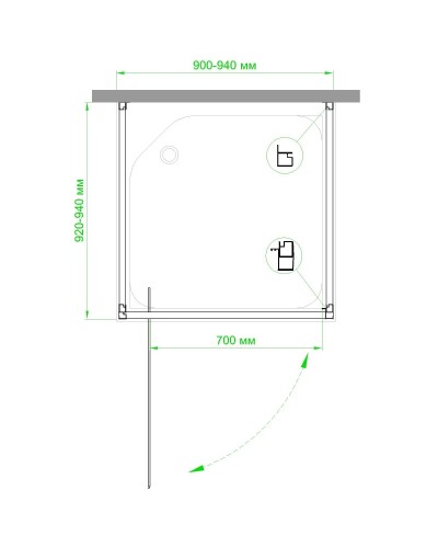 Душевой уголок без поддона 92х92 см Royal Bath RB9090HV-C-CH-P матовое