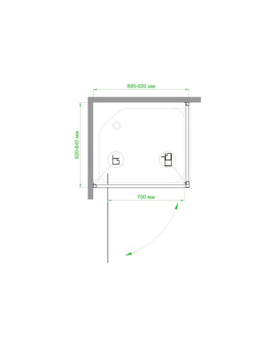 Душевой уголок без поддона 92х82 см Royal Bath RB8090HV-T-CH прозрачное