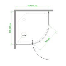 Душевой уголок без поддона 90х90 см Royal Bath RBHKV90-T-CH прозрачное