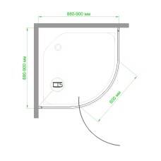 Душевой уголок без поддона 90х90 см Royal Bath RBHKV90-T-CH прозрачное