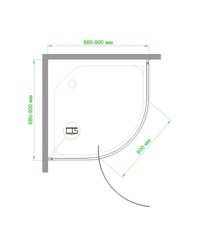 Душевой уголок без поддона 90х90 см Royal Bath RBHKV90-T-CH прозрачное
