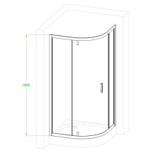 Душевой уголок без поддона 90х90 см Royal Bath RBHKV90-T-CH прозрачное