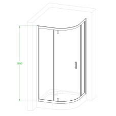 Душевой уголок без поддона 90х90 см Royal Bath RBHKV90-T-CH прозрачное