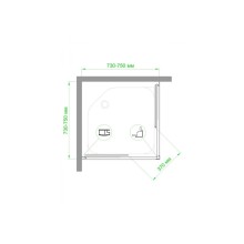 Душевой уголок без поддона 75х75 см Royal Bath RB75HPD-T прозрачное