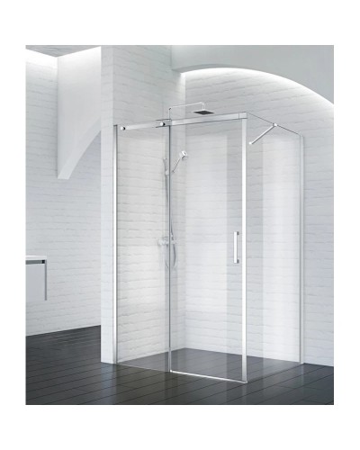 Душевой уголок 140x80 см BelBagno ACQUA-AH-1-140/80-C-Cr прозрачное
