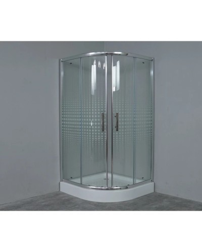 Душевой уголок с поддоном 100x100 см Timo TL-1101 R прозрачное с рисунком