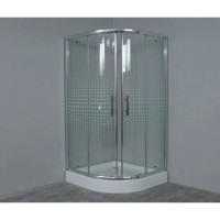 Душевой уголок с поддоном 80x80 см Timo TL-8001 R прозрачное с рисунком