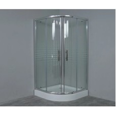 Душевой уголок с поддоном 80x80 см Timo TL-8001 R прозрачное с рисунком